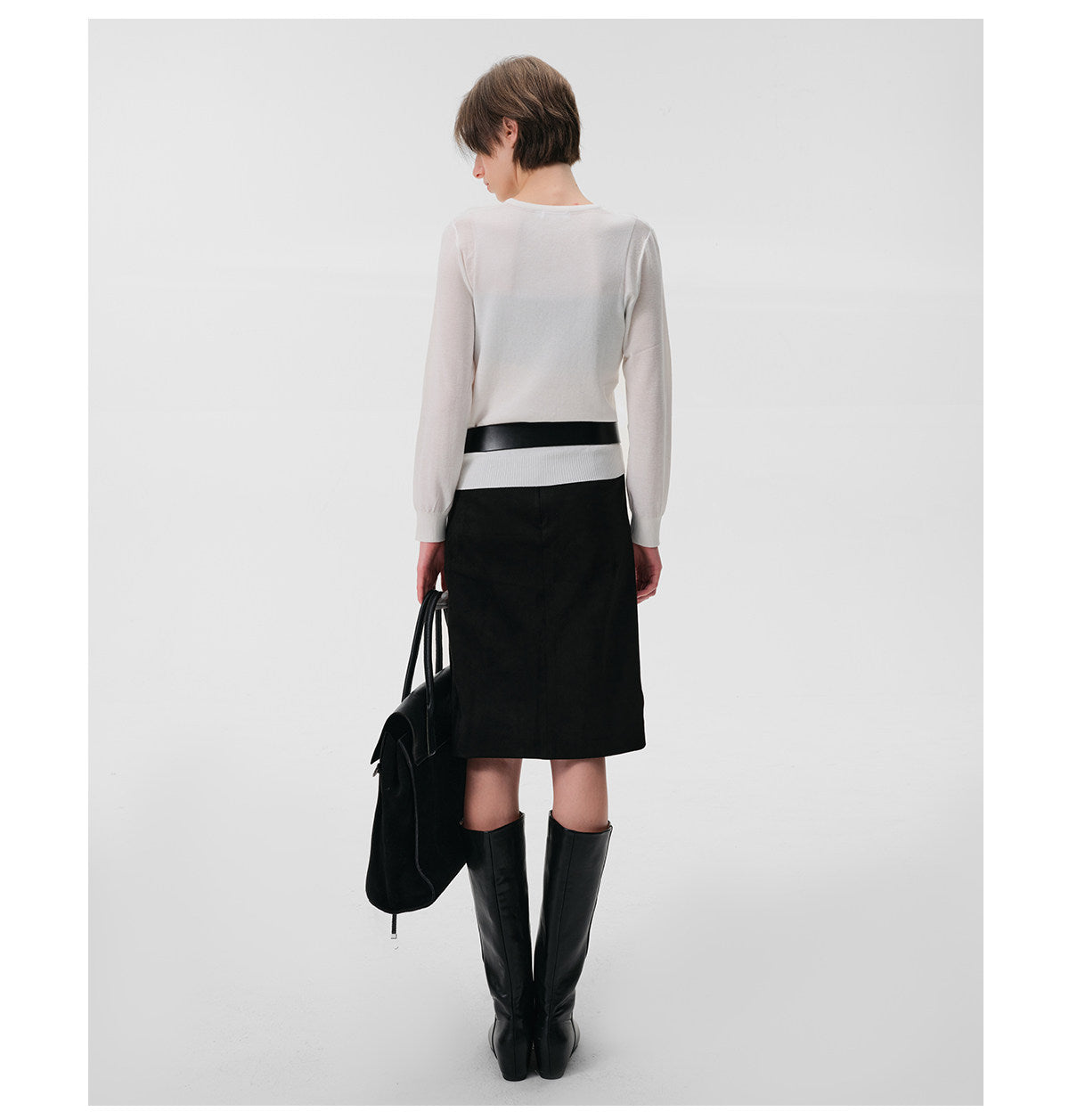 Faux Two-Piece High-Twist Slim-Fit T-Shirt