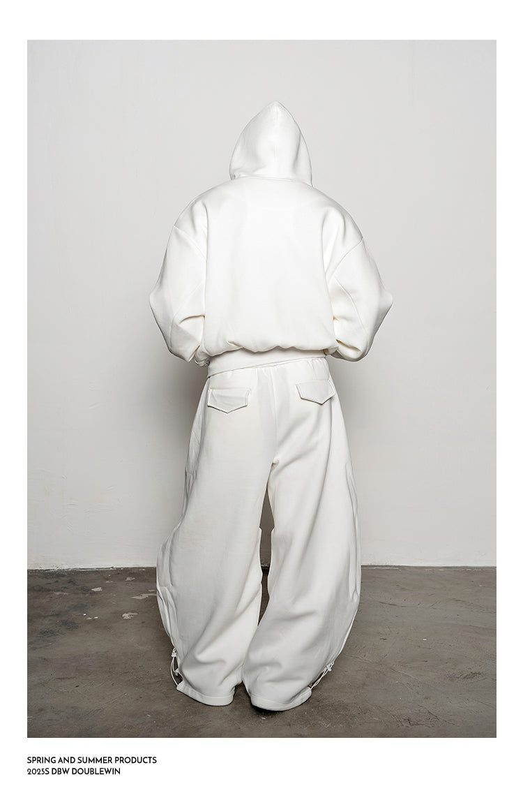 Short Hoodie Sweatshirt Set