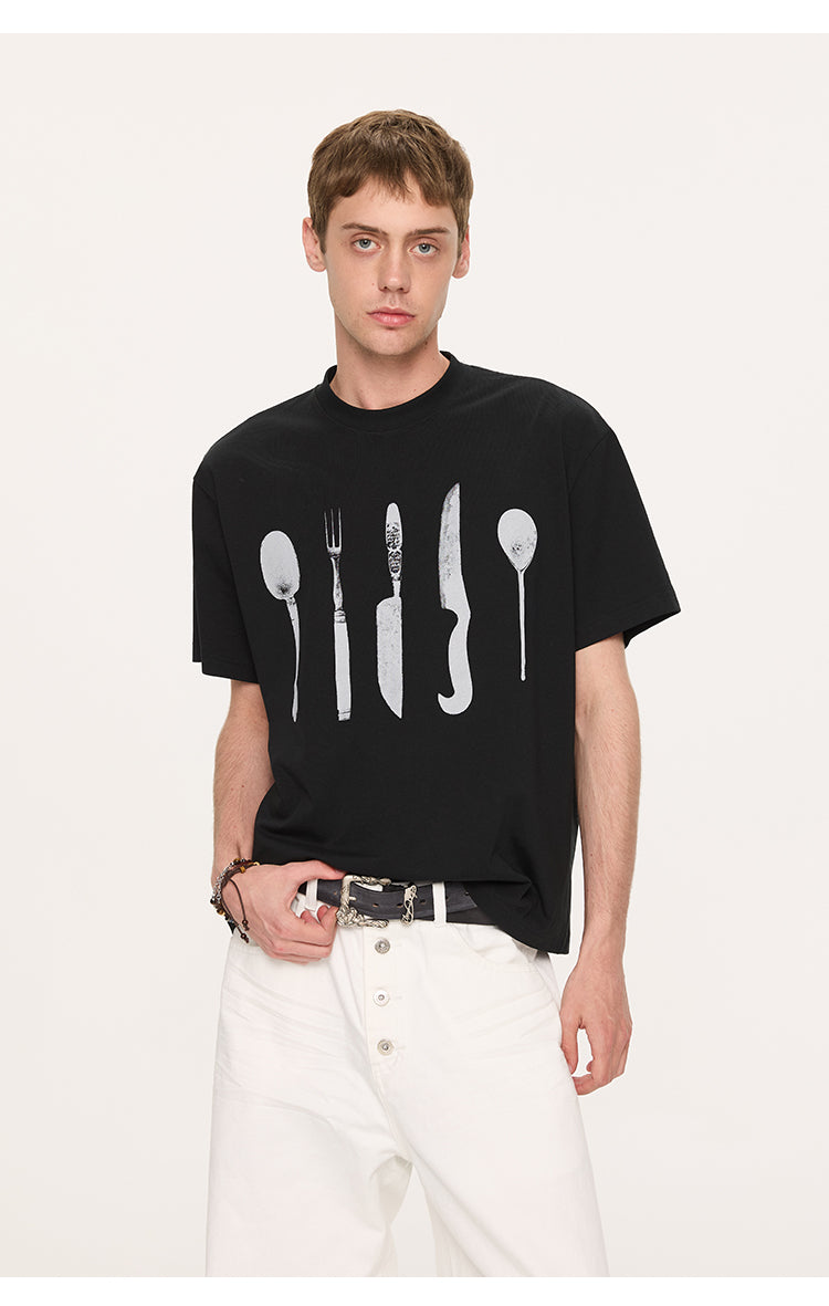 Printed simple T-shirt