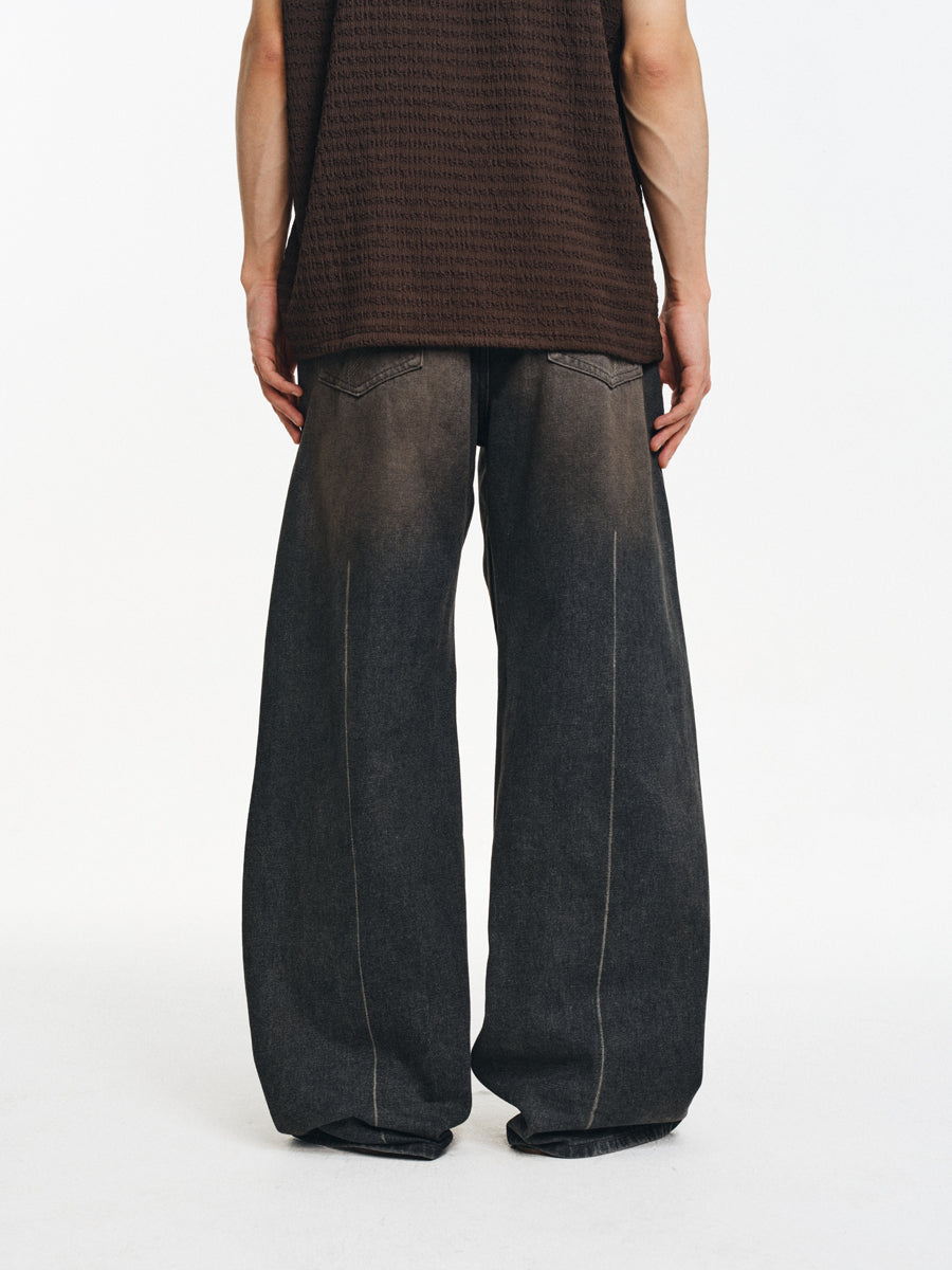 Distressed A-Line Jeans