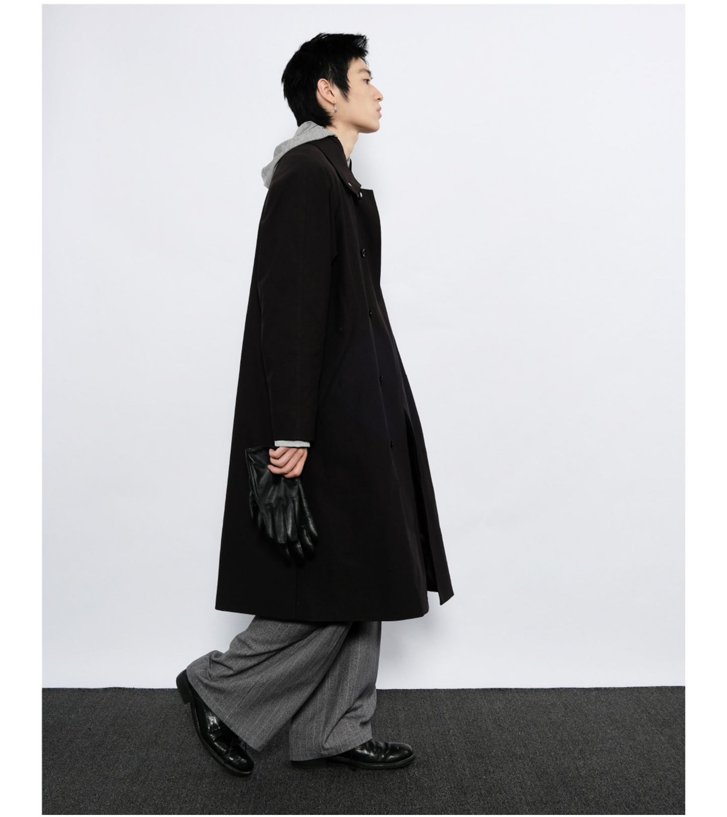 Slightly wrinkled finish Trench coat