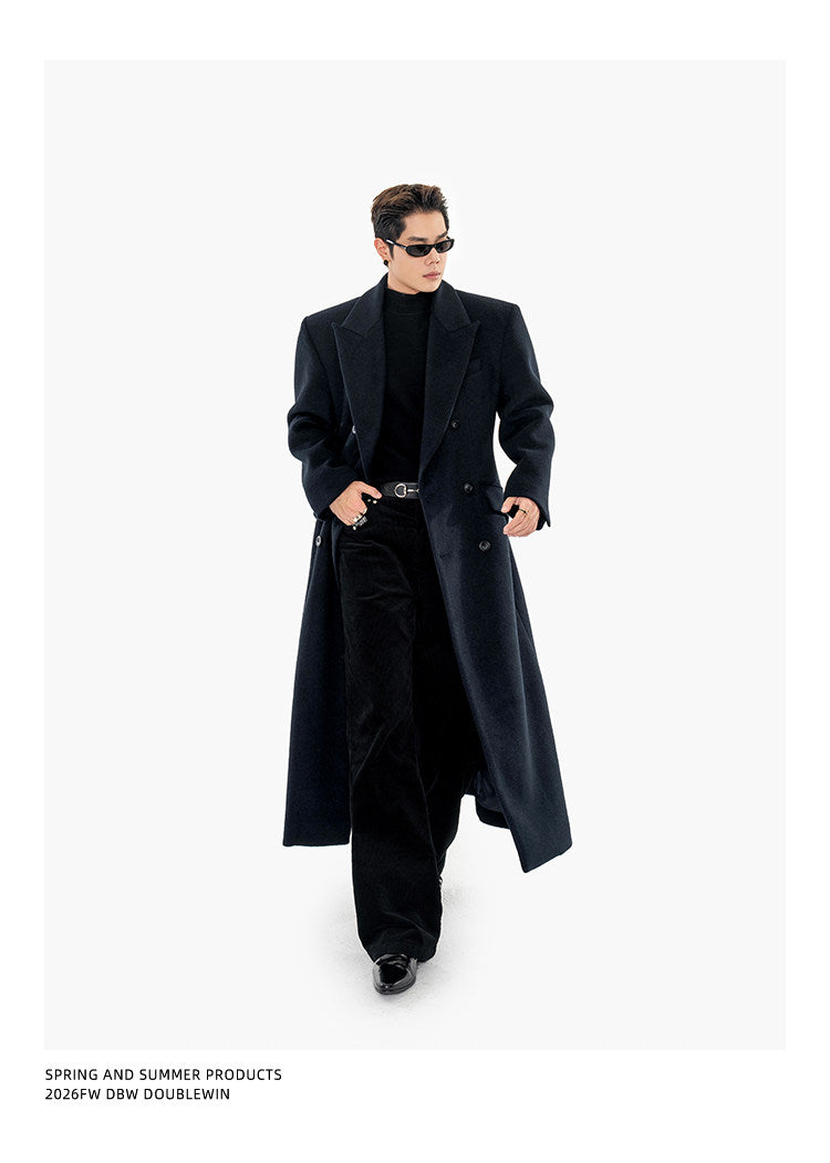 Wool-Blend Long Coat