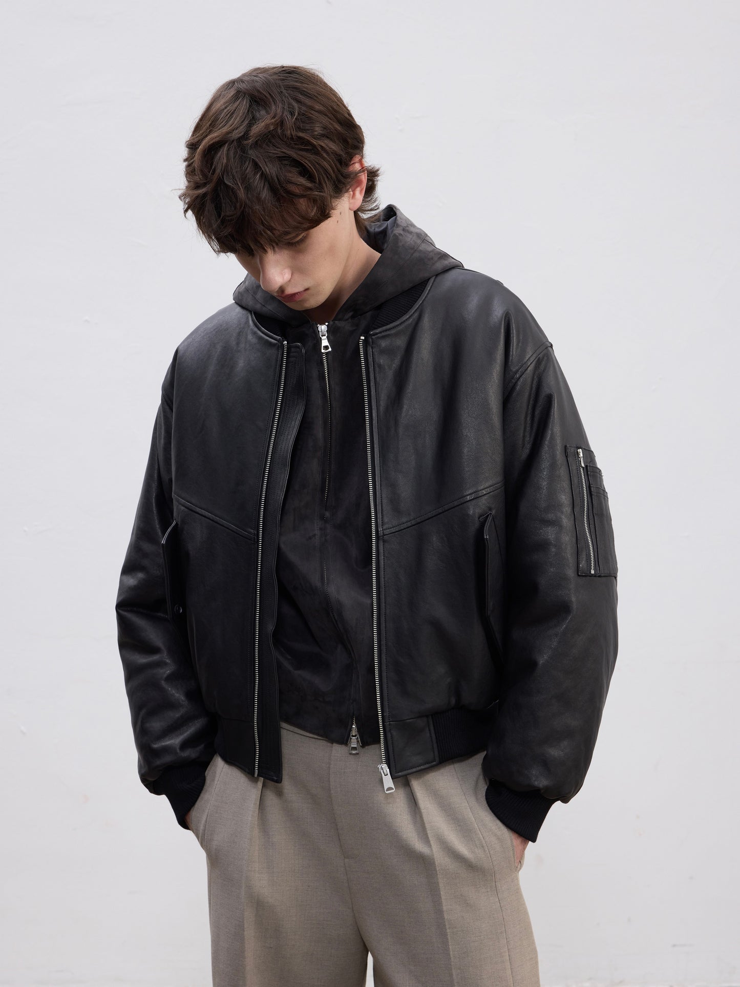 Sandwashed Hooded Jacket