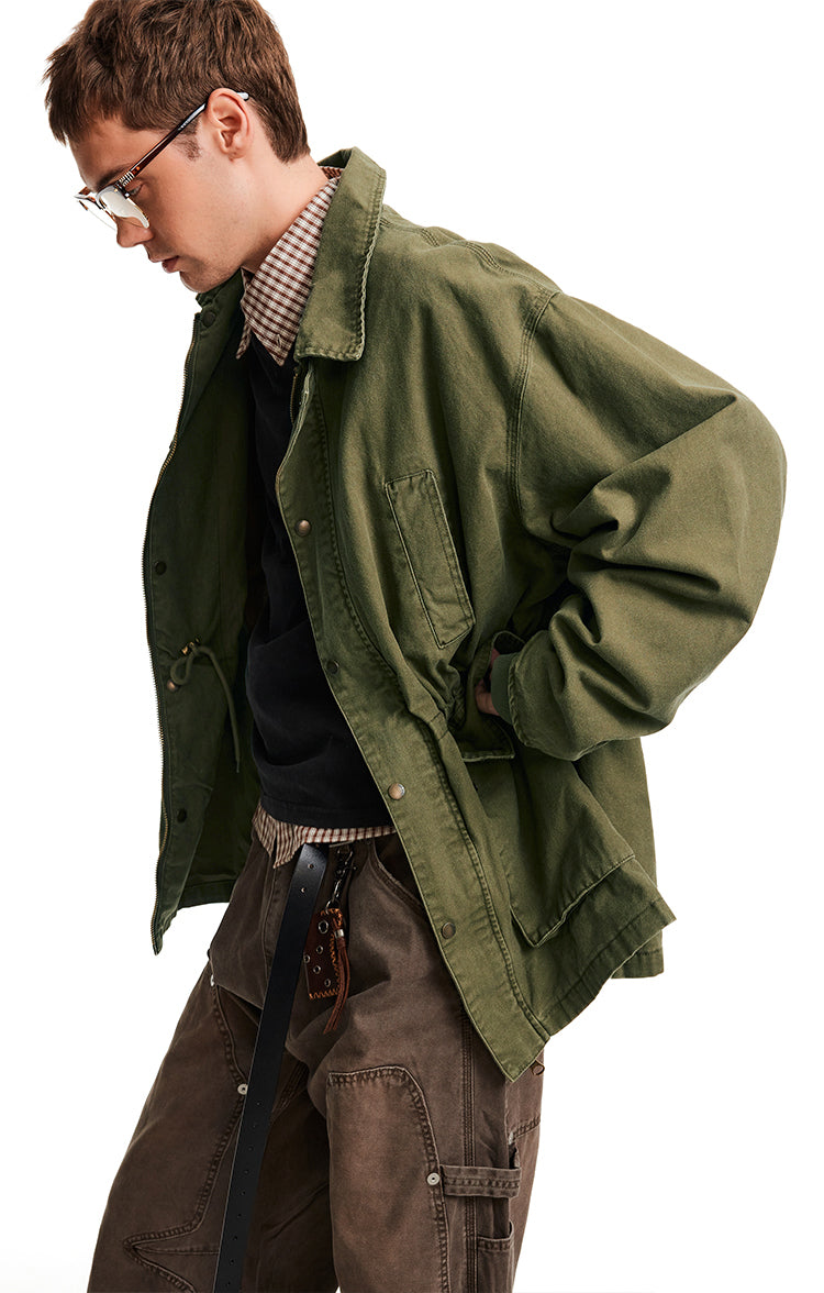 Relaxed Fit Casual Multi-Pocket Jacket