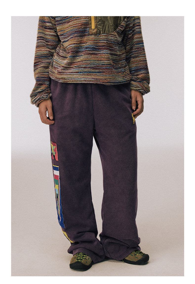 Beaded Flag Flare Sweatpants
