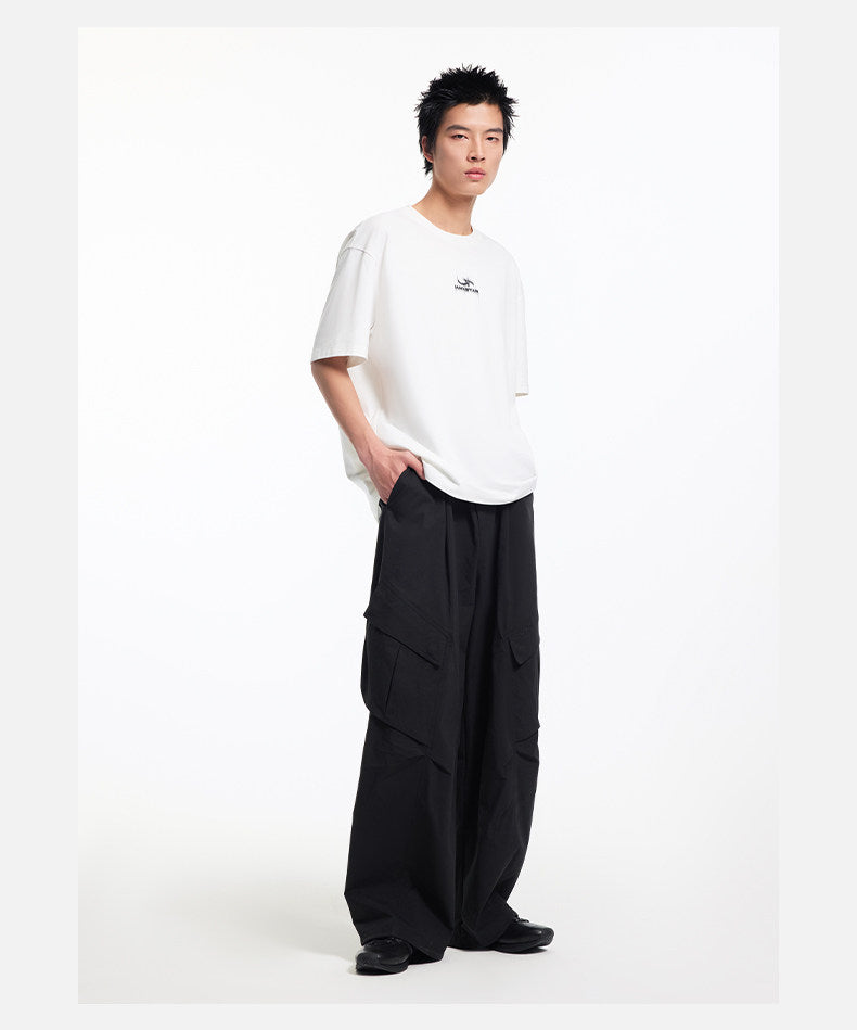 Gradient Back-Letter Print  Loose-Fit T-Shirt