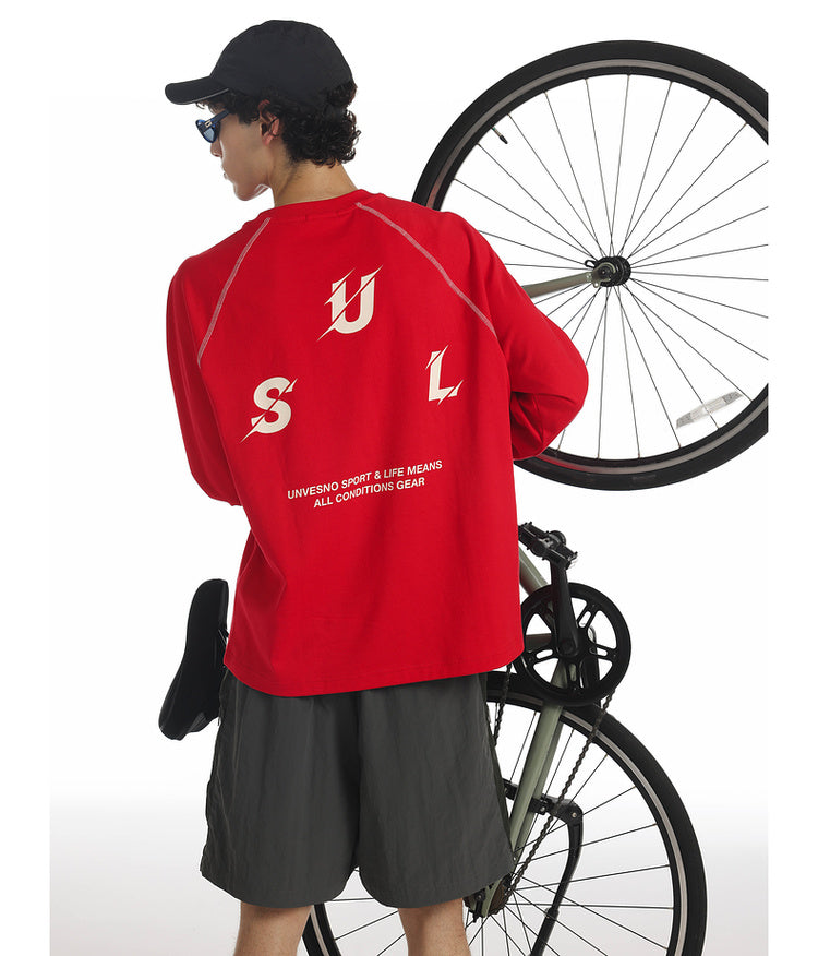 Contrast Color Raglan T-Shirt