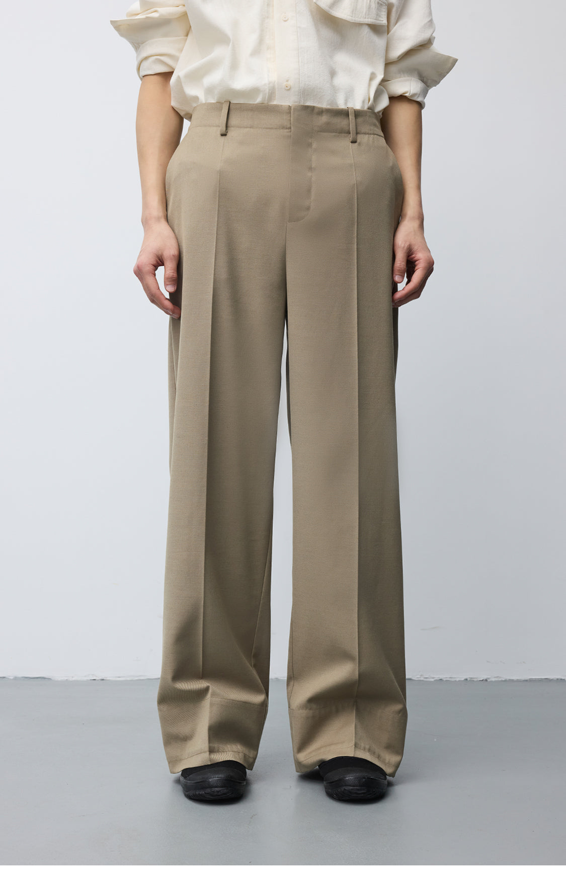 Elasticity Loose-fitting straight pants