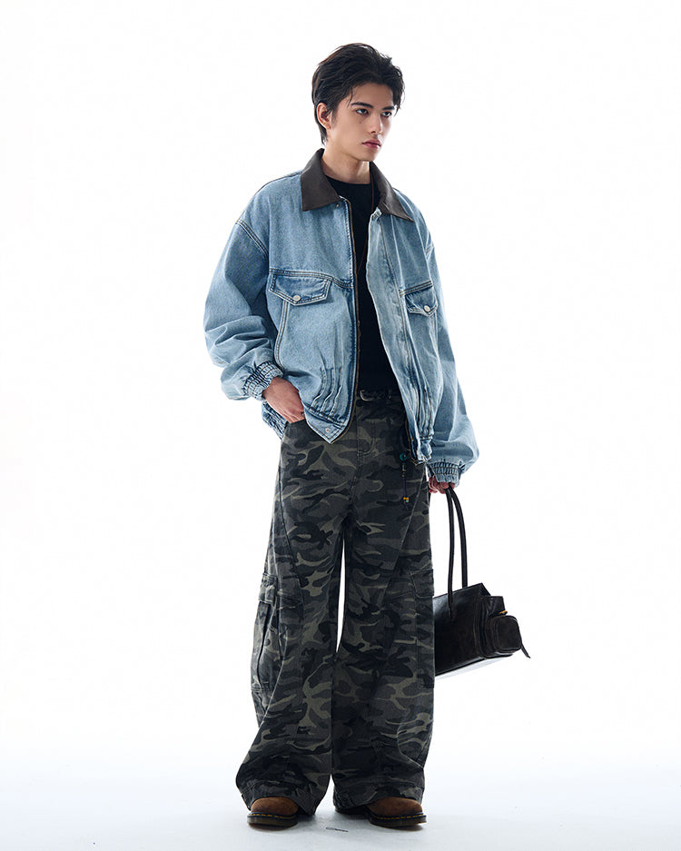 Niche Design Washed Denim Jacket