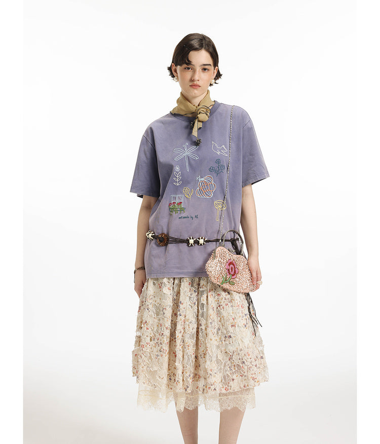 Gradation Washed T-Shirt