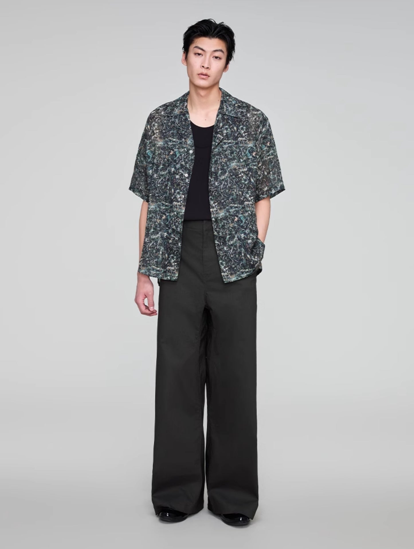 Wide Leg A-Line Casual Pants