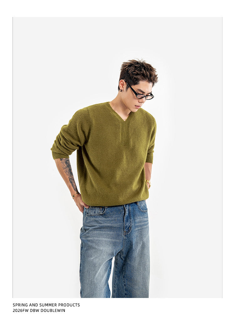 Wool V-neck Sweater