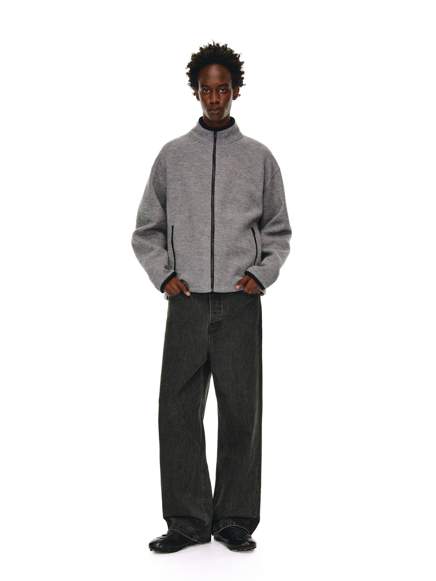 Unisex Wool Zipper Jacket