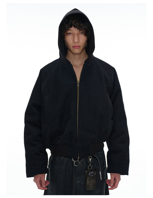 Hooded cotton jacket