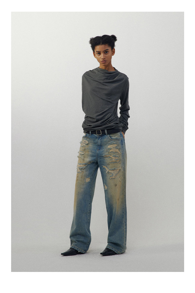 Stacked Pleated T-Shirt