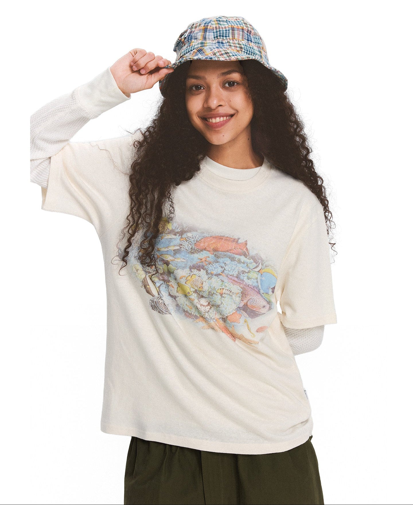 Retro-Style Digital Print T-Shirt