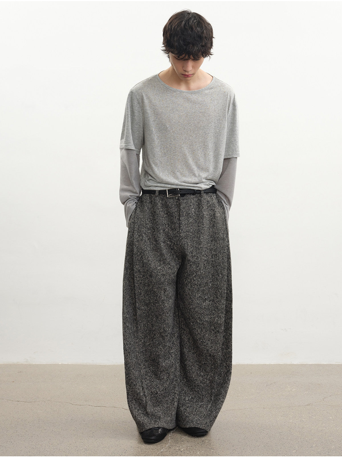 Fake Two-Piece Boat Neck T-Shirt