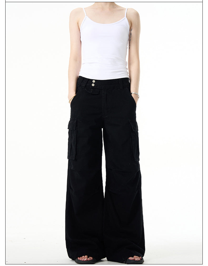 Wide leg casual pants