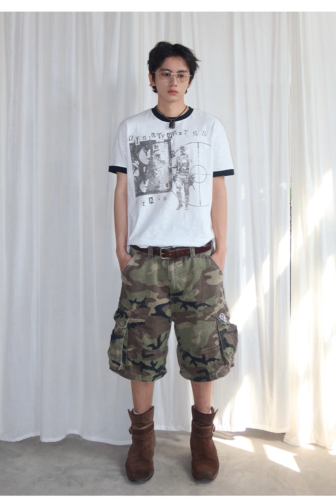 Color-block Print T-Shirt