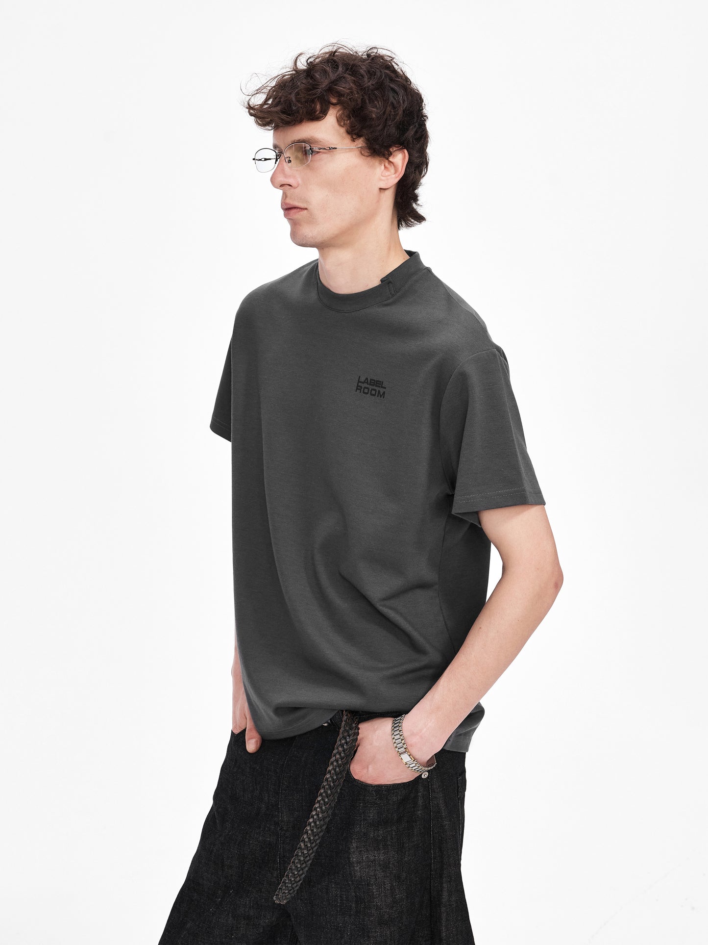 Structured Print Loose-Fit T-Shirt