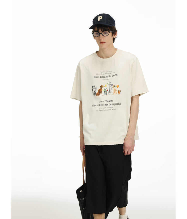 Washed printed T-shirt