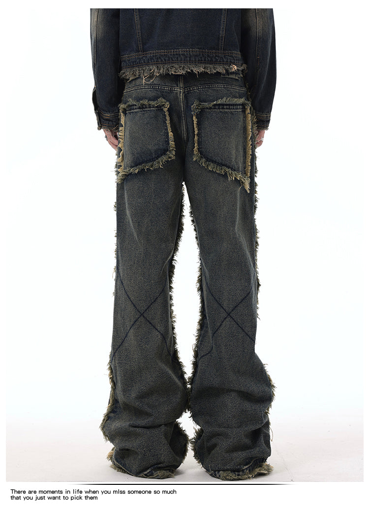 Washed Old Tassel Bootcut Jeans