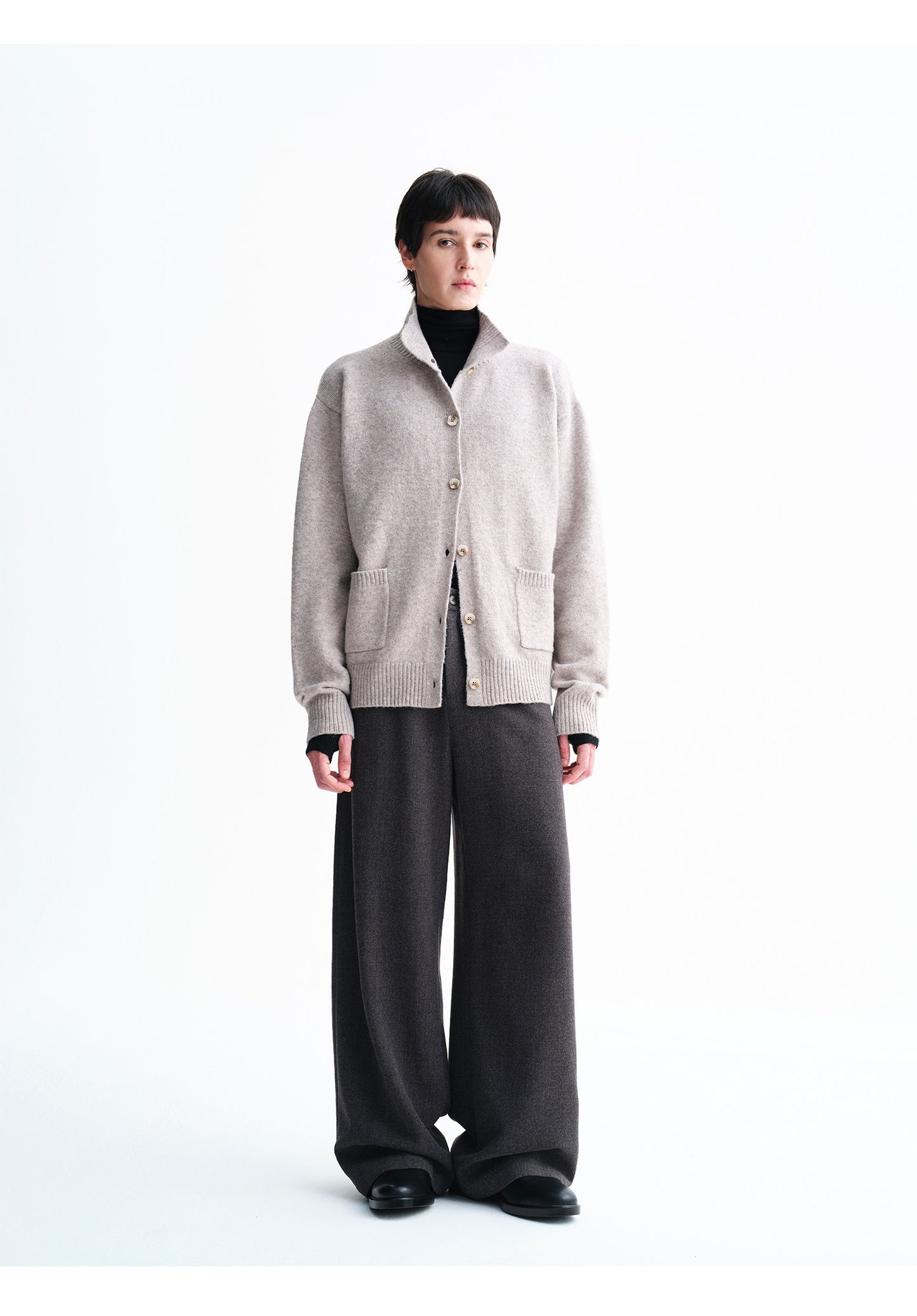 Relaxed Style Wide-Leg Casual Pants