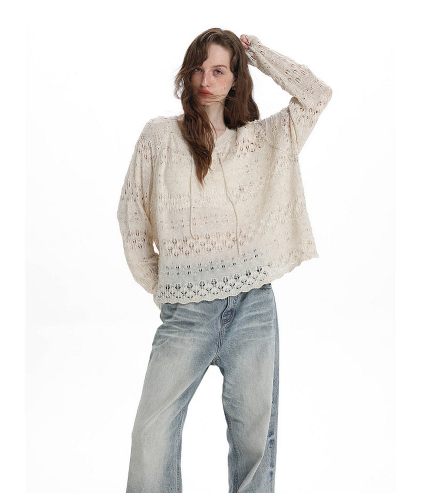 Lightweight Flyknit Tie-Up Sweater