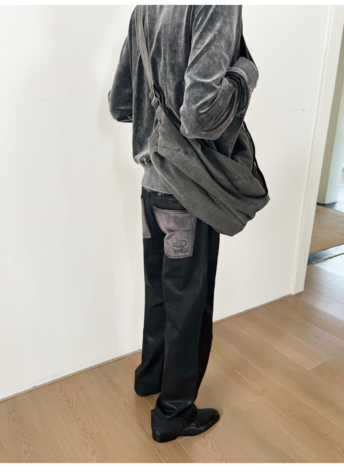 Wax-Dyed Jacket with Velvet Hood
