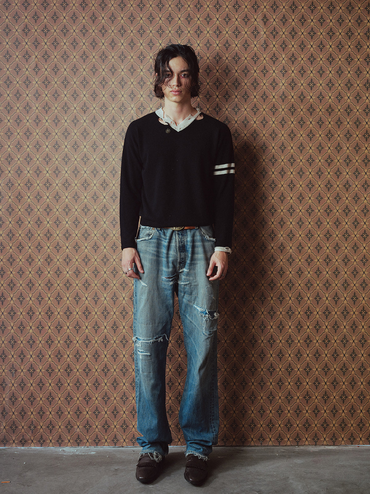 V-neck Pure Wool Sweater