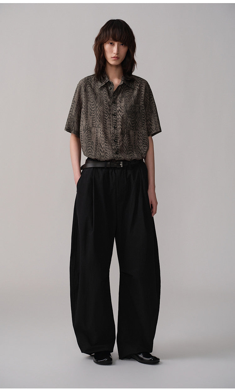Simitara Pleated Elastic-Waist Casual Work Pants