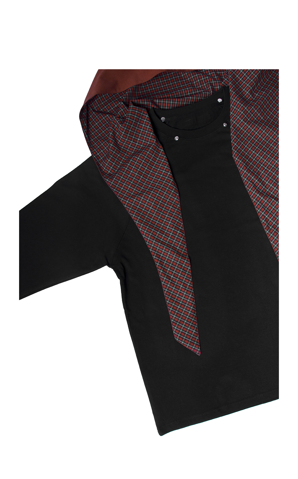 Detachable hooded T-shirt