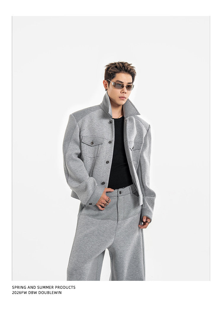 Air Layer Short Sweatshirt Jacket Set