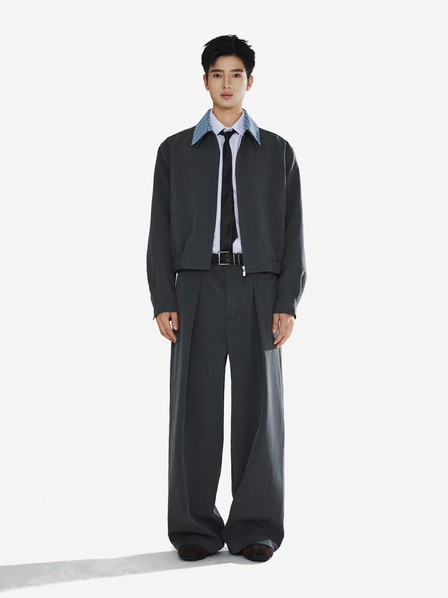 Faux Two-Piece Detachable Double-Breasted Jacket