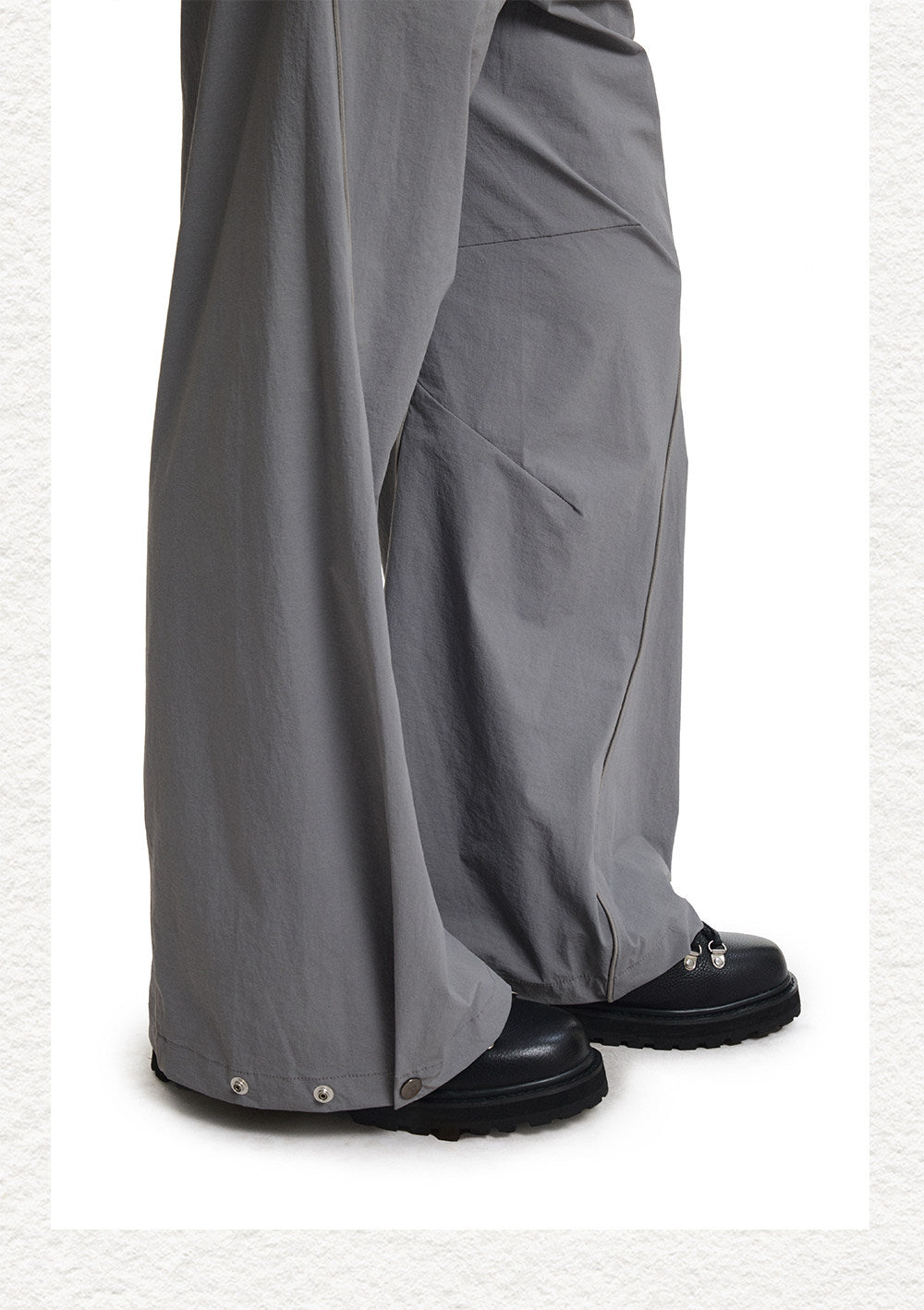 Casual Nylon Pants with Adjustable Hem Length