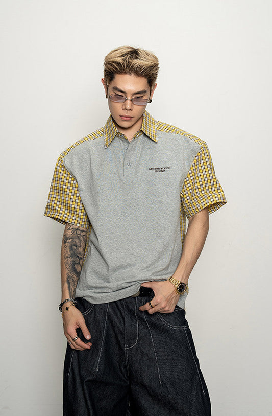 Drop-Shoulder Polo Shirt