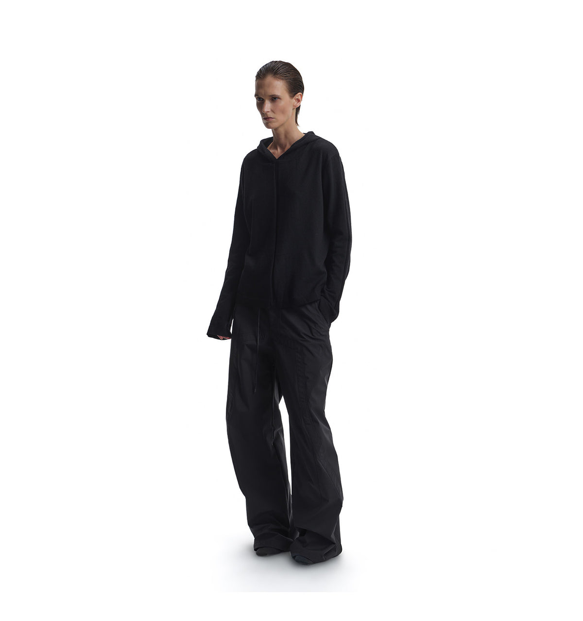 Lightweight Knit Sweater with Half-Zip and Openwork Design