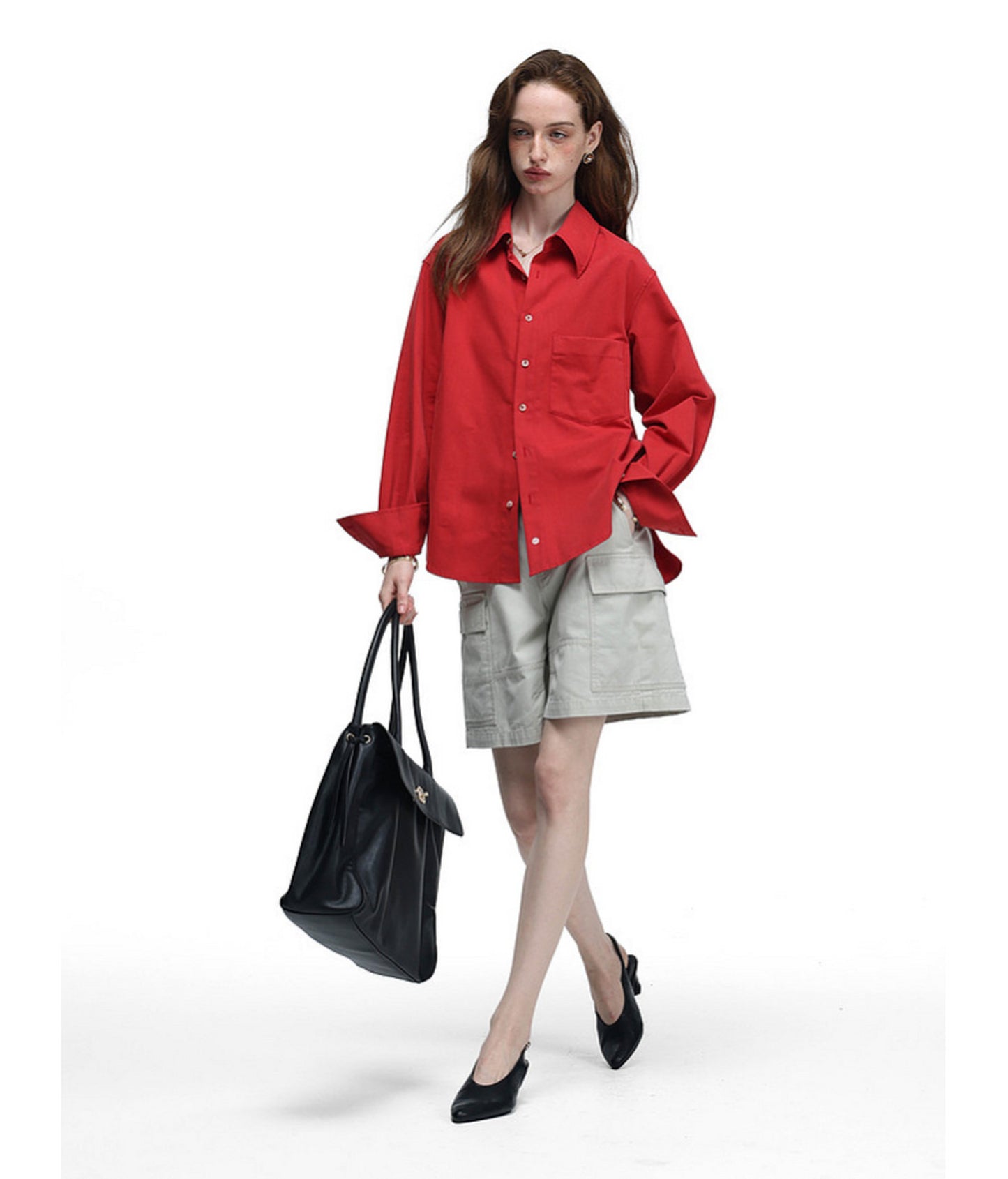 High-End Tailored Long-Silhouette Shirt