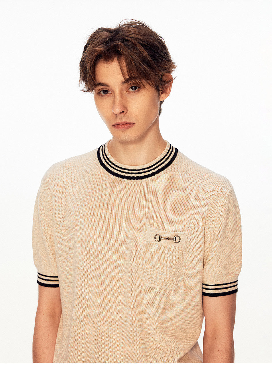 Classic Crew-Neck Knit Shirt