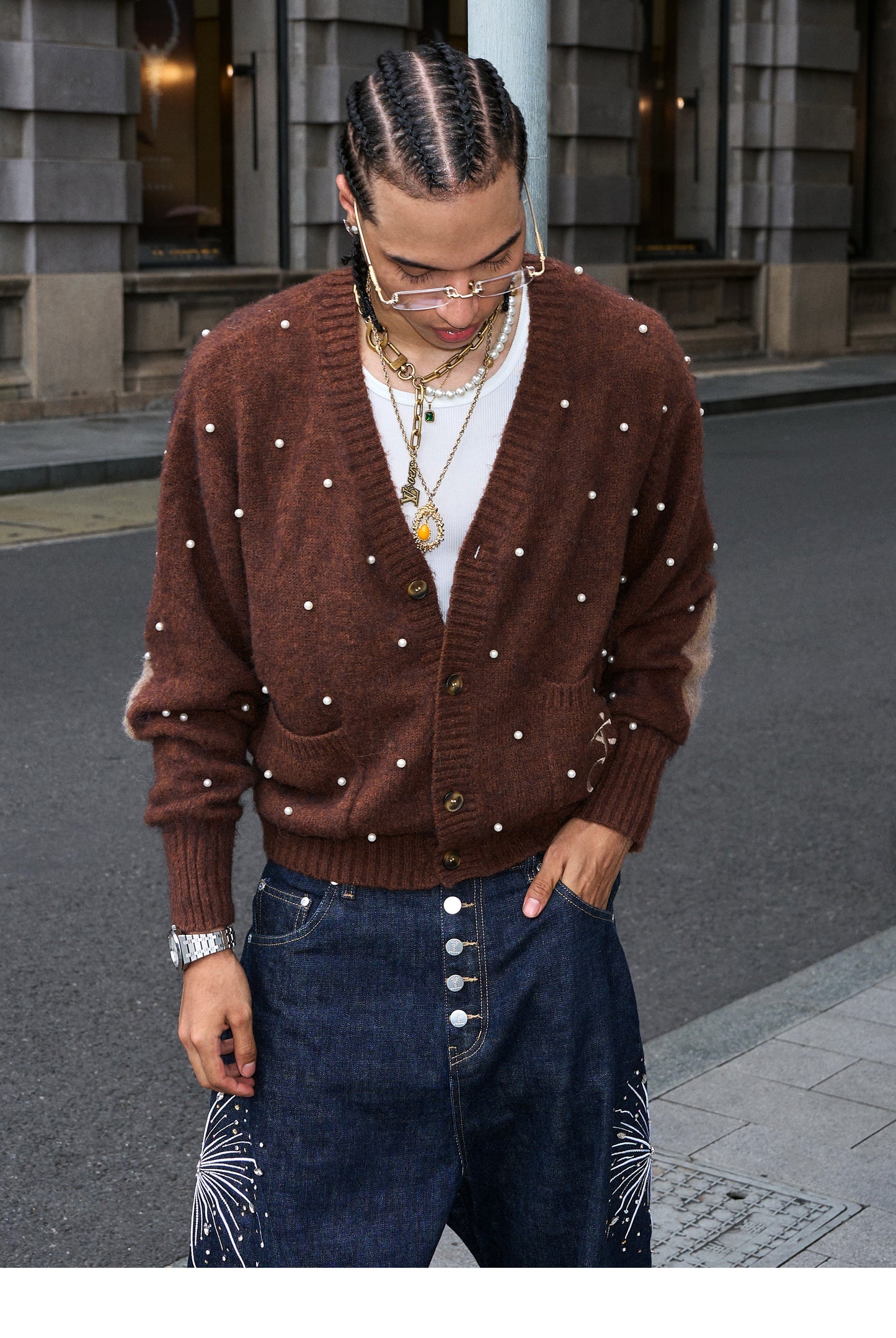 Pearl Short Wide Cardigan