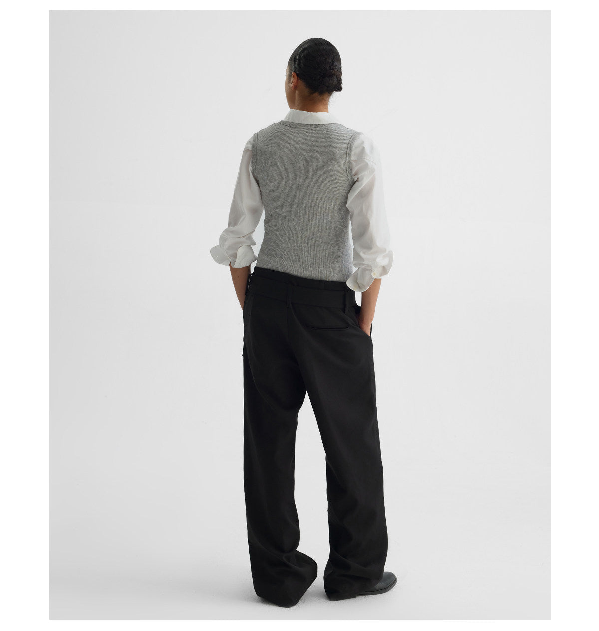 Waistband Wide-Leg Pants