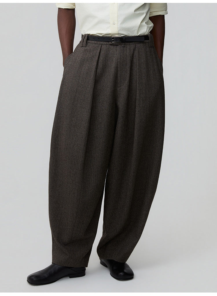 Loose-Fit Tapered Casual Pants