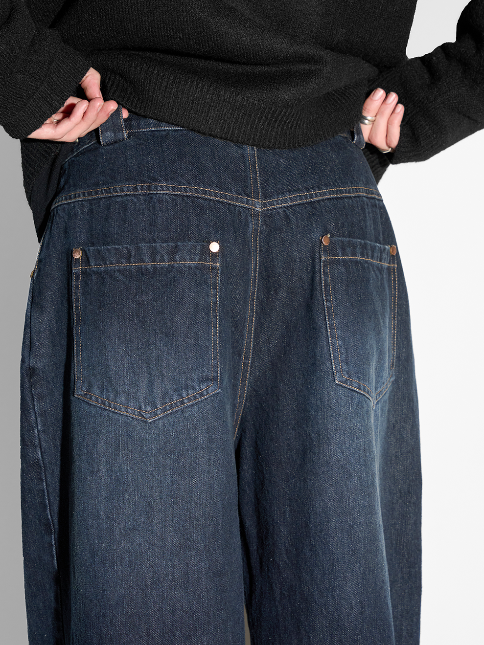 Unisex straight denim pants