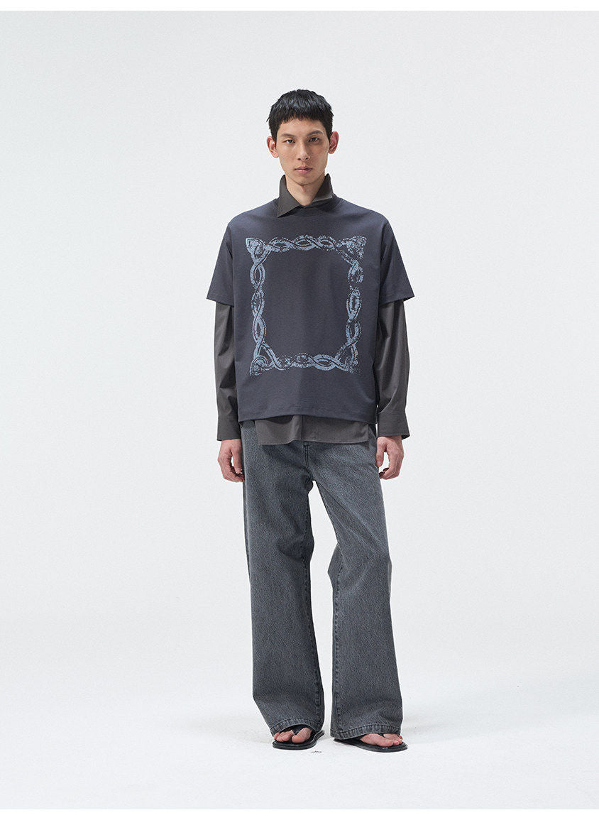 Distressed Wash Jeans