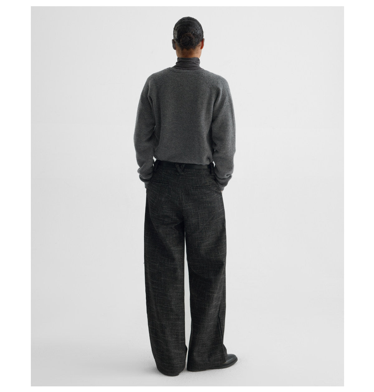 Double-Pleated Wool Pants