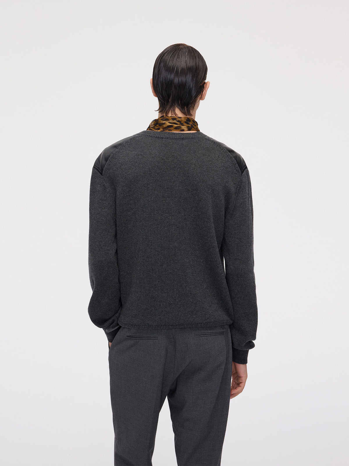 Pullover V-Neck Knit Shirt