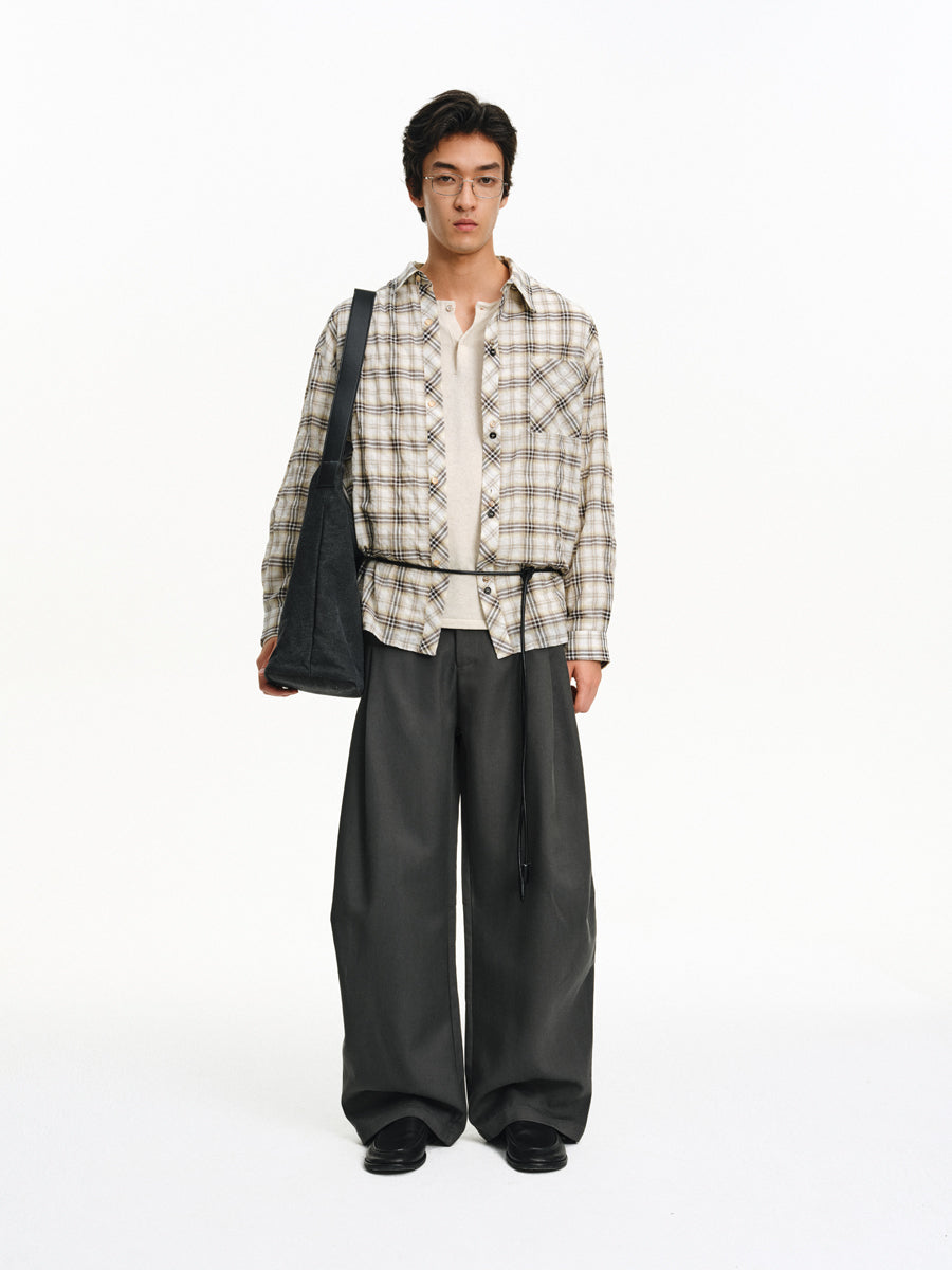 Cotton Blend Casual Pants