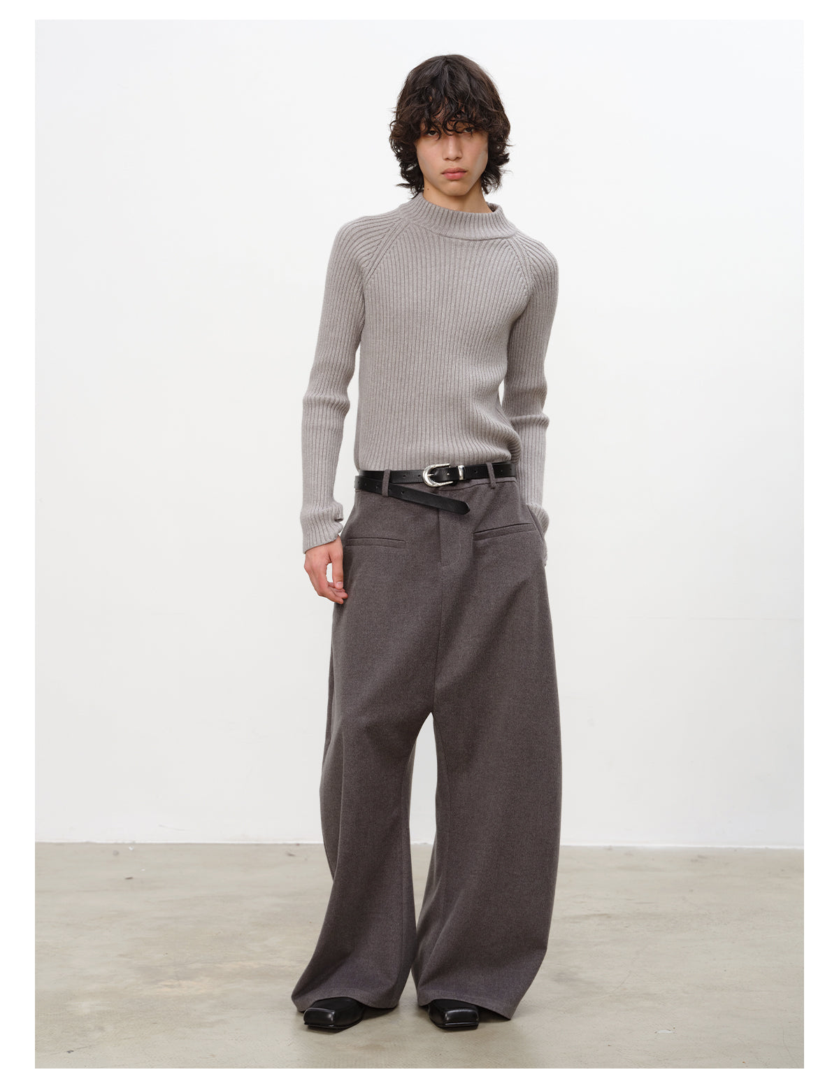 Thick-Striped Raglan Sweater