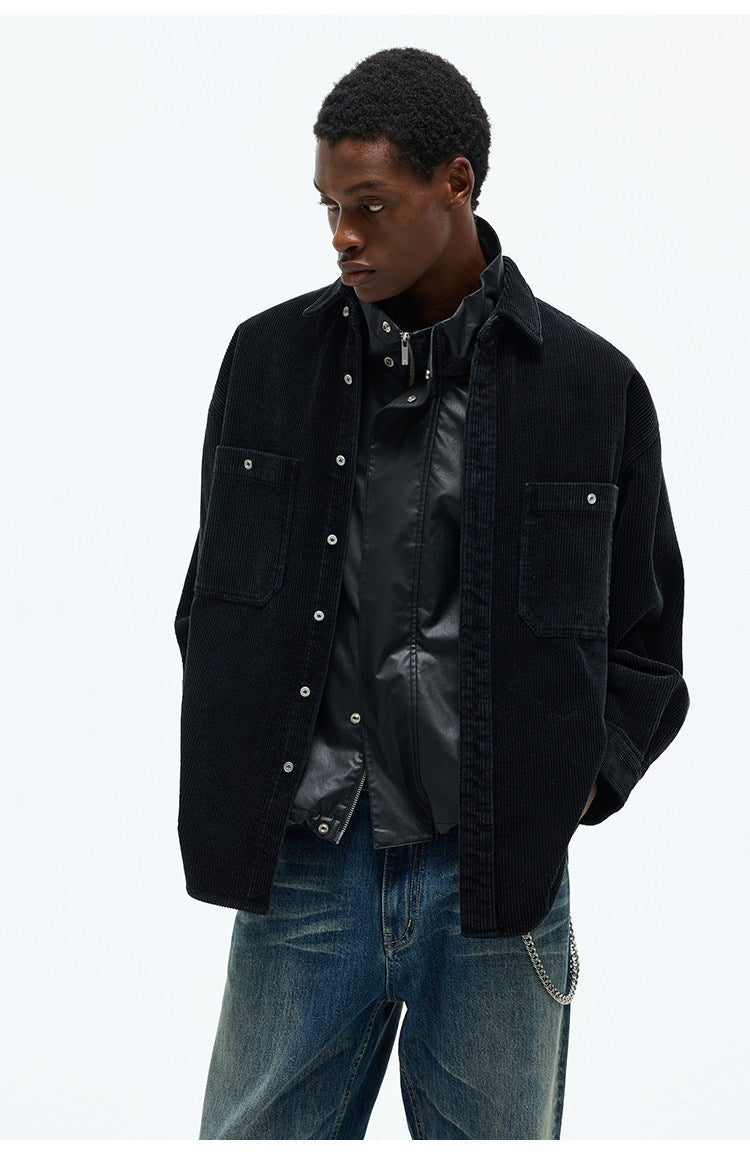 Large Pocket Square Neck Shirt