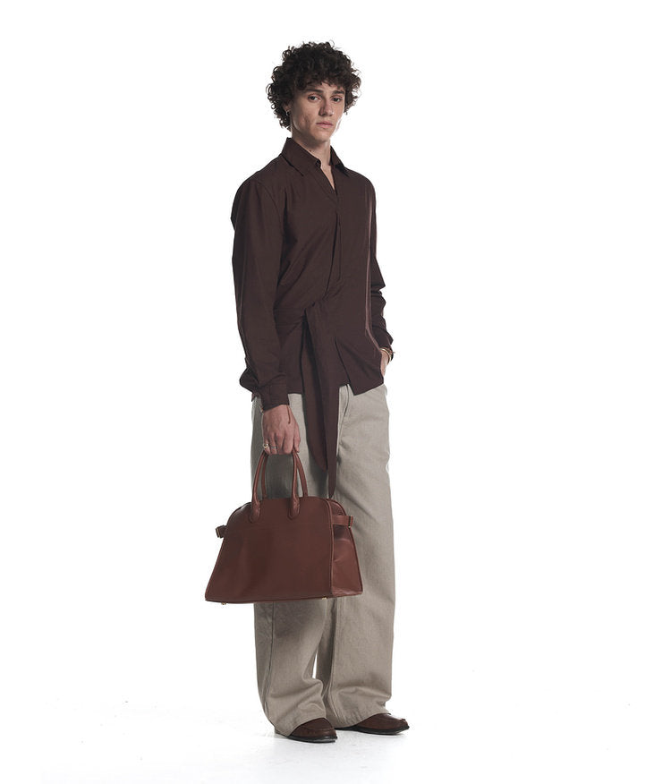 Vintage-style distressed finish shirt